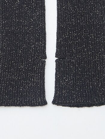 Guantes sin dedos largos brillantes