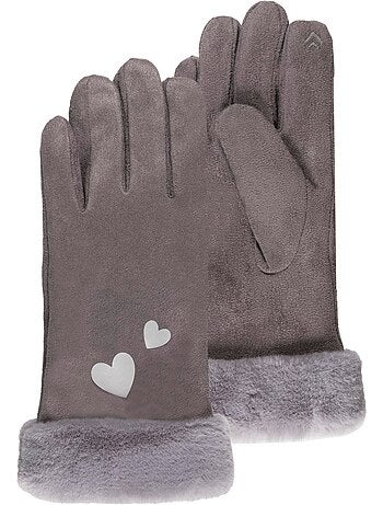 Guantes táctil, cálido, con forro de imitación de piel niño mixto isotoner