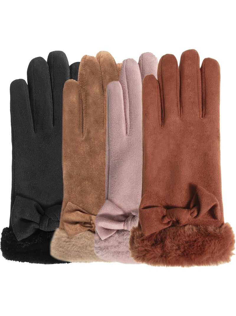 Guantes táctil, cálido, forrado de imitación de piel, talla única mujer Isotoner Naranja - Kiabi