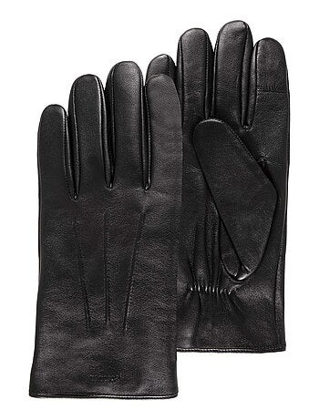 Guantes táctil, cálido, forrado de piel de oveja y vellón hombre Isotoner