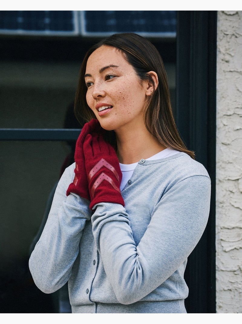 Guantes táctil, cálido, lana, no forrado mujer Azul marino - Kiabi