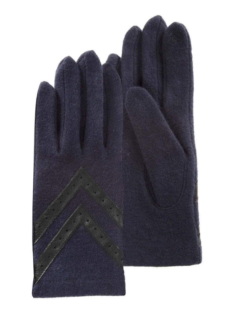 Guantes táctil, cálido, Lana, No forrado mujer Isotoner Azul marino - Kiabi