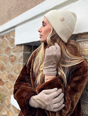 Guantes táctil, cálido, Lana, No forrado mujer Isotoner