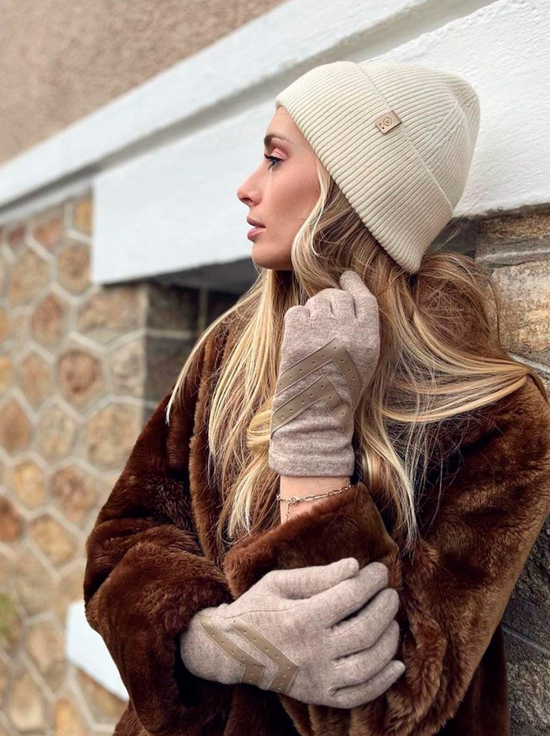 Guantes táctil, cálido, Lana, No forrado mujer Isotoner Beige - Kiabi