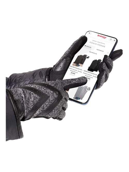 Guantes táctil, cálido, Lana, No forrado mujer Isotoner - Kiabi