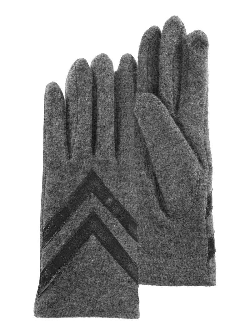 Guantes táctil, cálido, Lana, No forrado mujer Isotoner Gris jaspeado - Kiabi