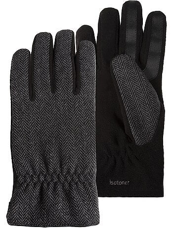 Guantes táctil, cálido y con forro polar hombre isotoner