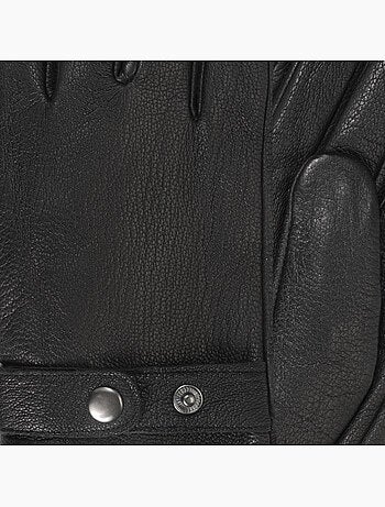Guantes táctil, en cuero de cabra con forro de imitación de micropiel hombre isotoner
