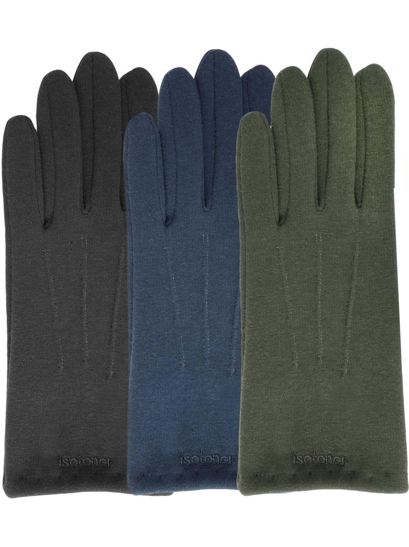 Guantes táctil en tejido suave y cálido, no forrado mujer isotoner Azul Azul - Kiabi