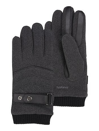 Guantes táctil, microfibra - forrado de piel sintética hombre Isotoner