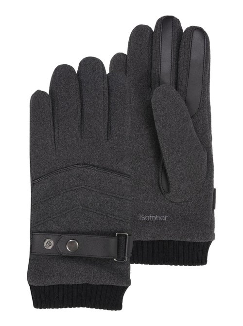 Guantes táctil, microfibra - forrado de piel sintética hombre Isotoner - Kiabi