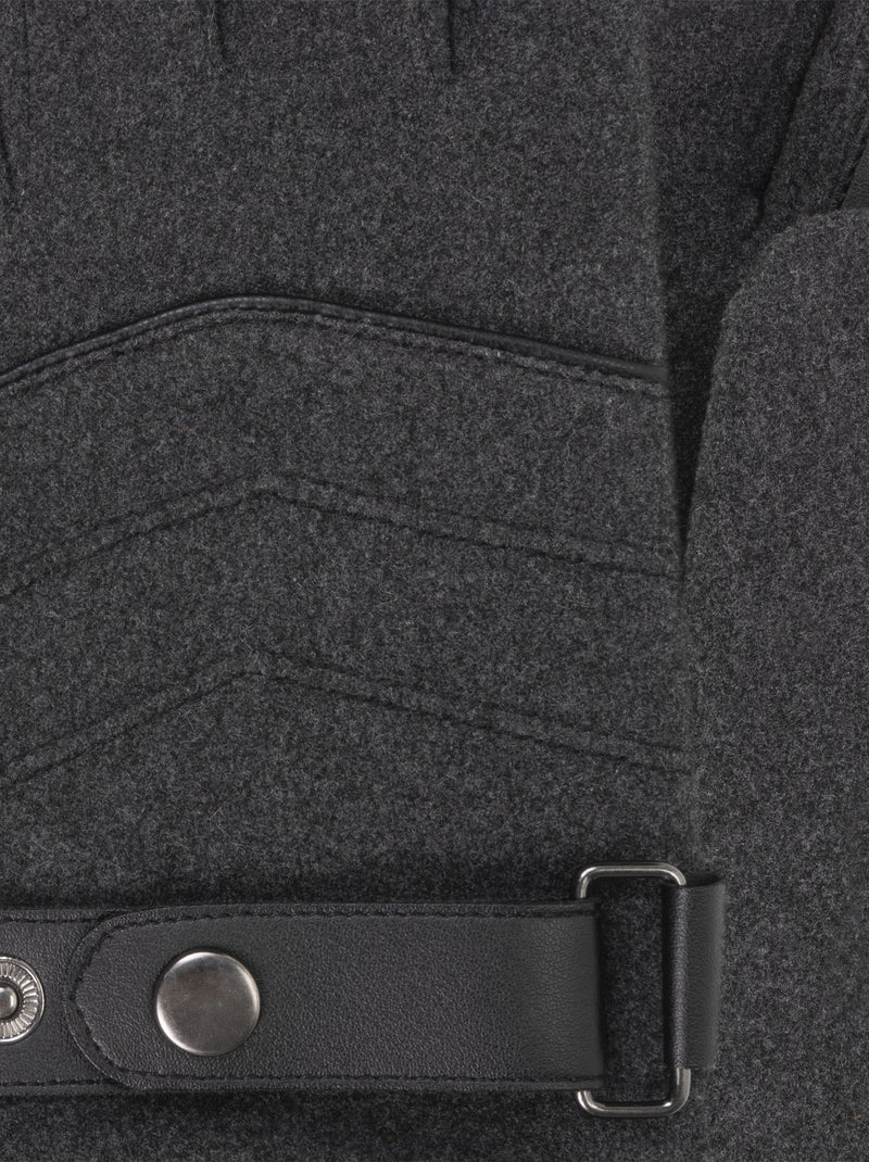 Guantes táctil, microfibra - forrado de piel sintética hombre Isotoner Gris - Kiabi