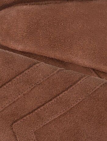 Guantes Tactiles en cuero de cabra ante - forrados con micro piel mujer Isotoner