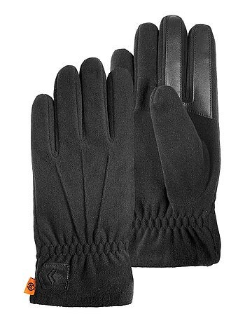 Guantes Táctiles de vellón reciclado - forro flexible hombre Isotoner