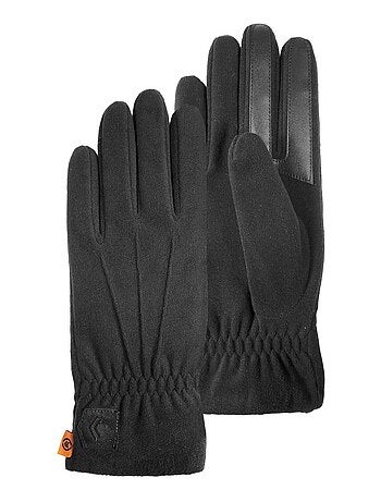 Guantes Táctiles de vellón reciclado - forro flexible hombre Isotoner