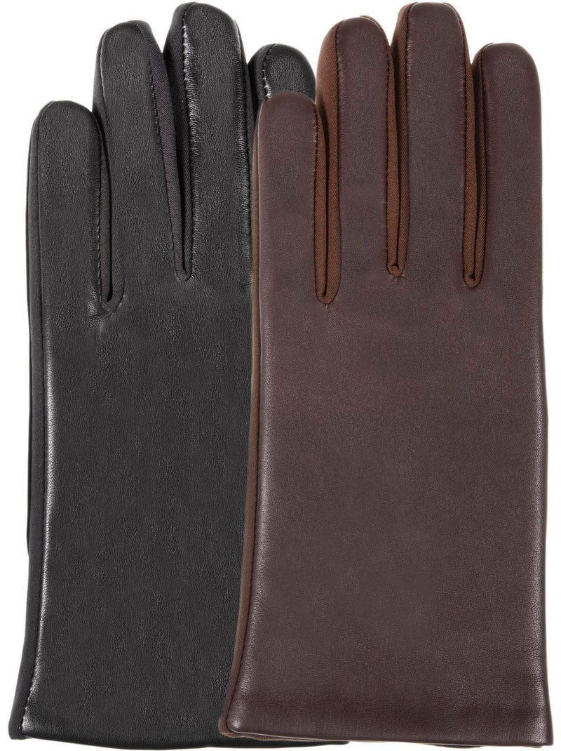 Guantes talla única, forrado de imitación de piel mujer isotoner Negro - Kiabi