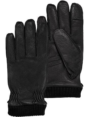 Guantes tatciles, en cuero de cabra, con forro de imitación de micropiel hombre isotoner