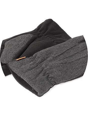 Guantes tejido bimaterial/tejido polar táctil - forro flexible hombre isotoner