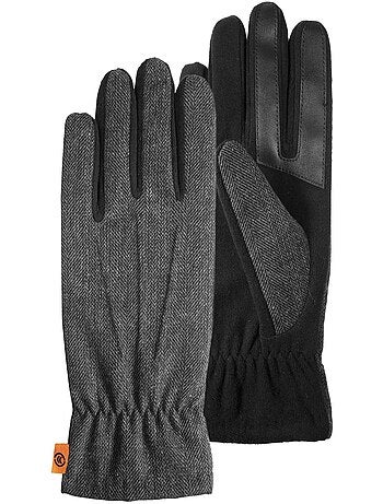 Guantes tejido bimaterial/tejido polar táctil - forro flexible hombre isotoner