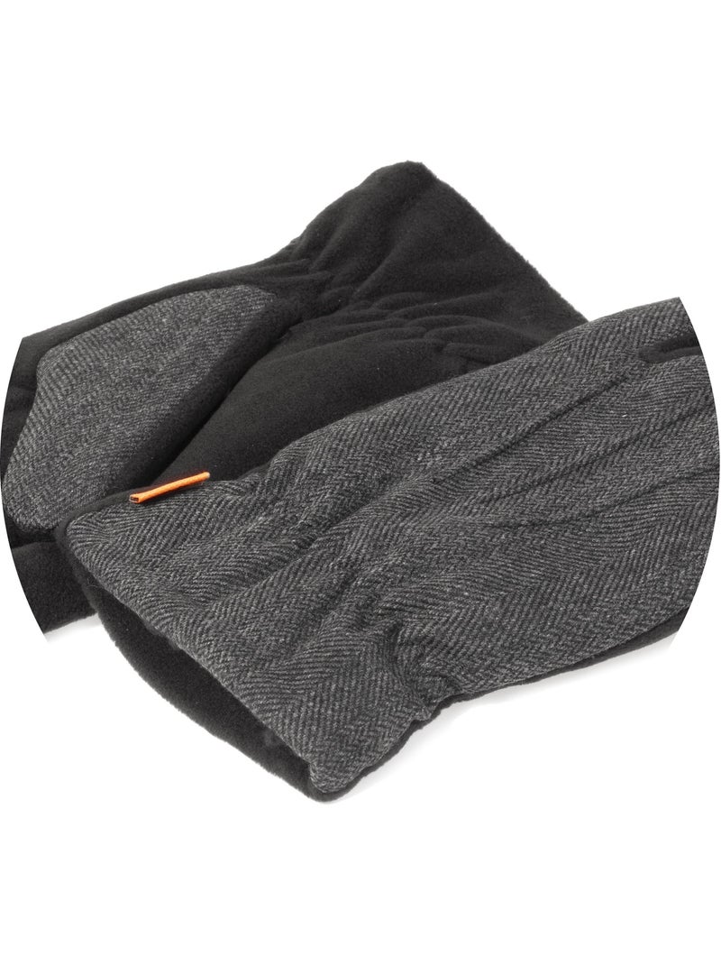 Guantes tejido bimaterial/tejido polar táctil - forro flexible hombre isotoner Gris gris - Kiabi