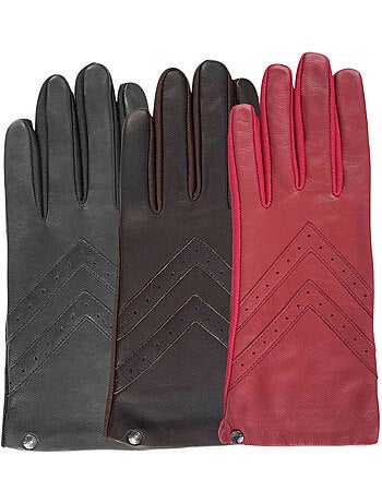 Guantes forrado seda - tejido de piel de oveja táctil mujer isotoner