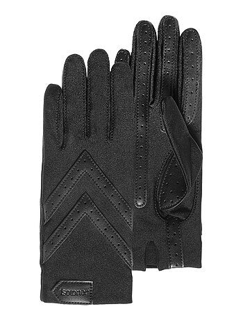Guantes tejido elástico reciclado táctil, resistente al agua, No forrado, mujer Isotoner