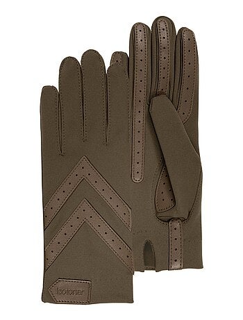 Guantes tejido elástico reciclado táctil, resistente al agua, No forrado, mujer Isotoner