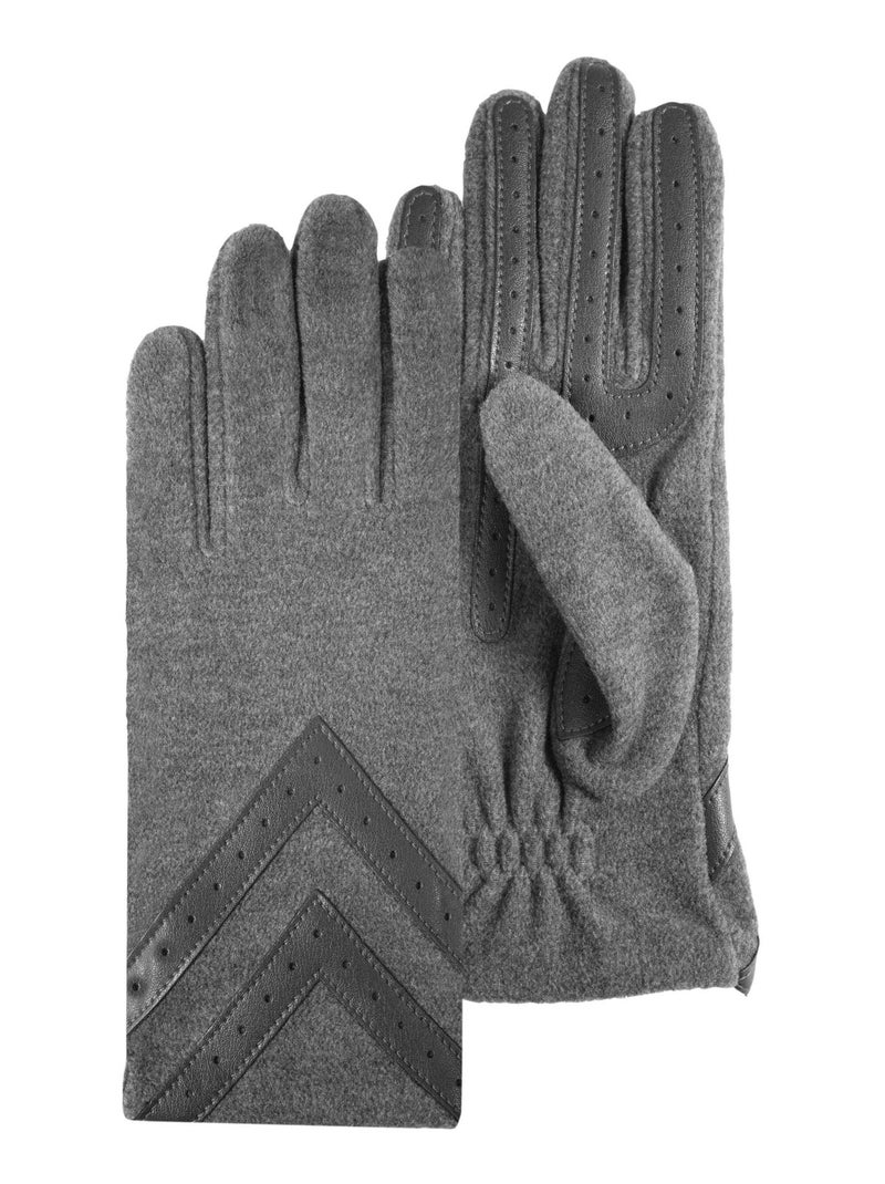 Guantes tejido polar reciclado, táctil e impermeable, No forrado mujer Isotoner Gris gris - Kiabi