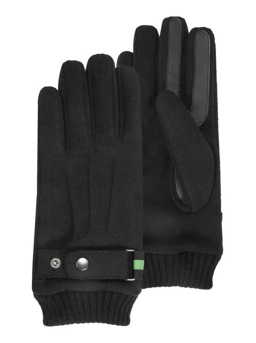 Guantes tejido táctil de lana con forro de imitación de piel hombre Isotoner - Kiabi