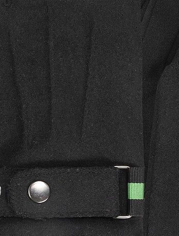 Guantes tejido táctil de lana con forro de imitación de piel hombre