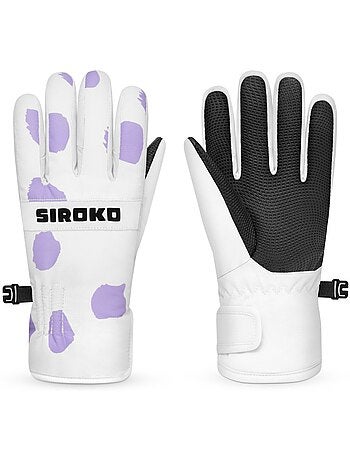 Guantes térmicos esquí niños esquí y nieve niños y niñas doodle