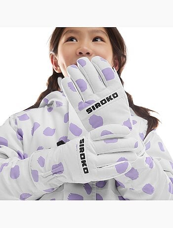 Guantes térmicos esquí niños esquí y nieve niños y niñas doodle