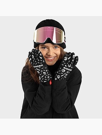 Guantes térmicos esquí niños esquí y nieve niños y niñas skull