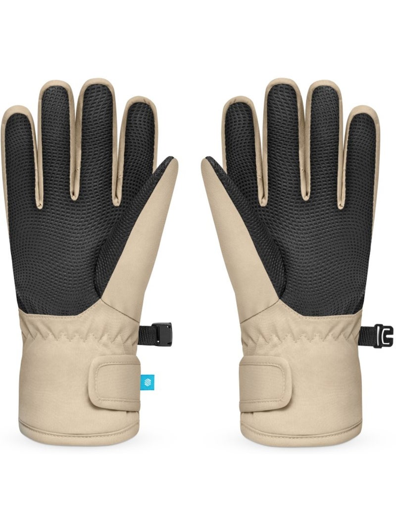Guantes térmicos esquí niños esquí y nieve niños y niñas whiz Beige - Kiabi