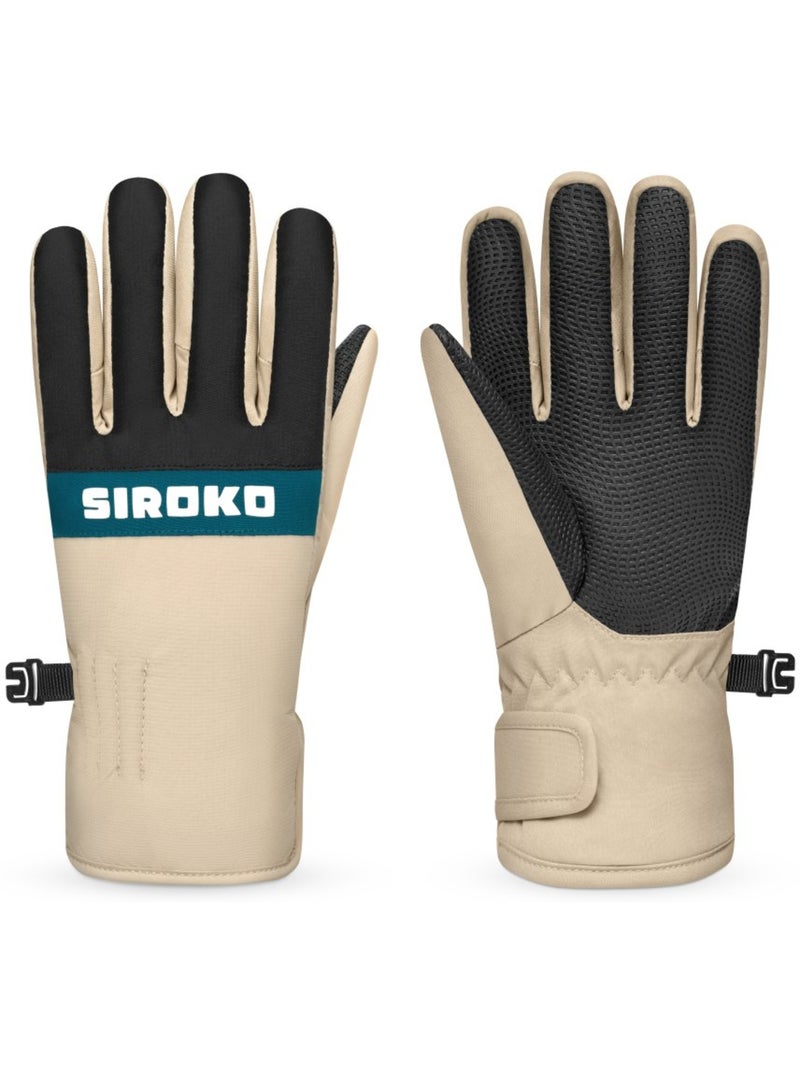Guantes térmicos esquí niños esquí y nieve niños y niñas whiz Beige - Kiabi