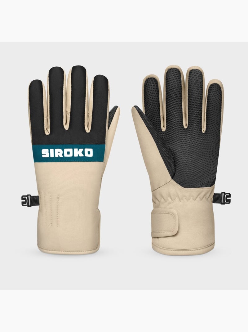 Guantes térmicos esquí niños esquí y nieve niños y niñas whiz Beige - Kiabi