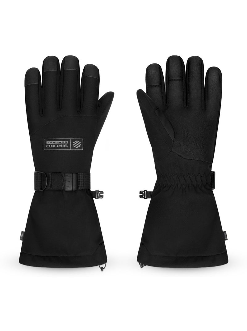 Guantes térmicos impermeables esquí y snowboard esquí y nieve hombre y mujer Negro - Kiabi