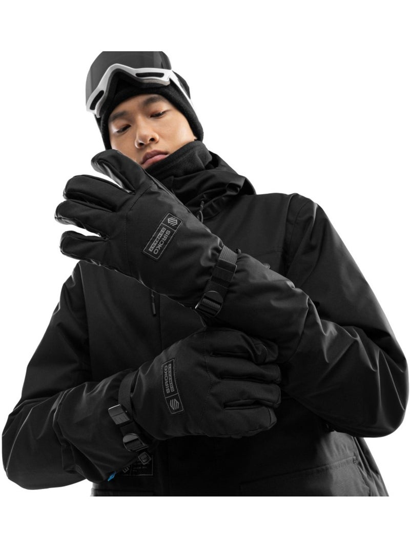 Guantes térmicos impermeables esquí y snowboard esquí y nieve hombre y mujer Negro - Kiabi