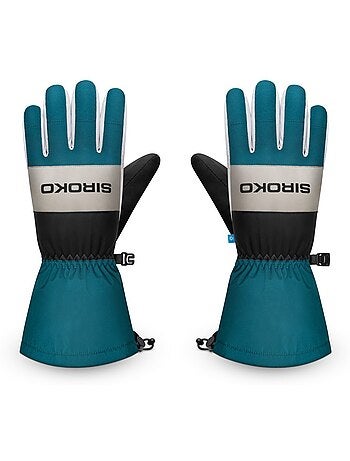 Guantes térmicos para esquí esquí y nieve hombre y mujer misty green ducky