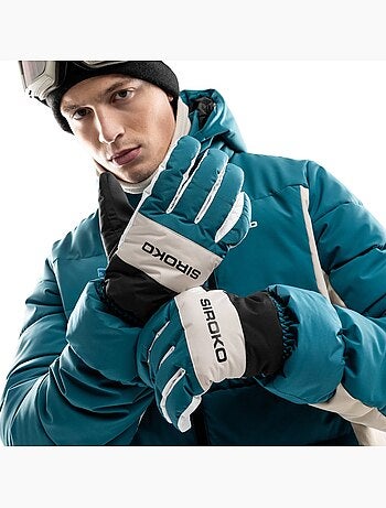 Guantes térmicos para esquí esquí y nieve hombre y mujer misty green ducky