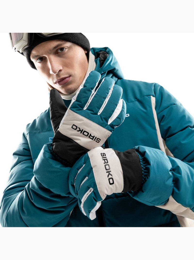 Guantes térmicos para esquí esquí y nieve hombre y mujer misty green ducky Azul - Kiabi