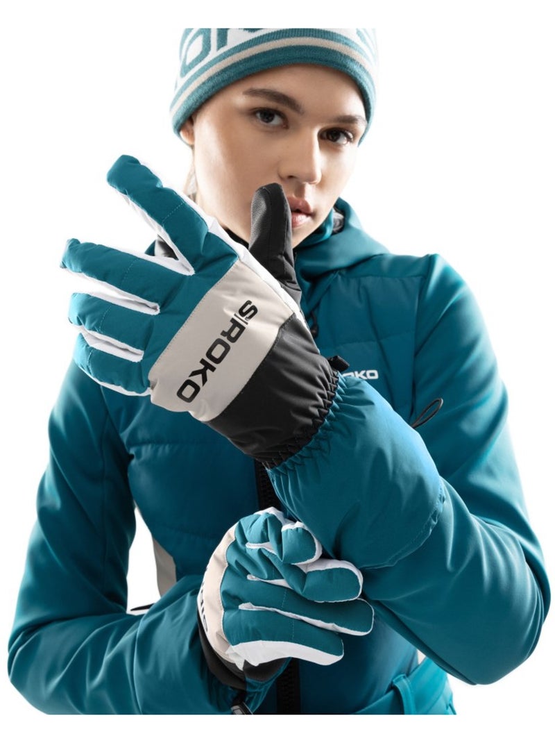 Guantes térmicos para esquí esquí y nieve hombre y mujer misty green ducky Azul - Kiabi
