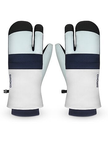 Guantes térmicos tres dedos esquí hombre y mujer glisse