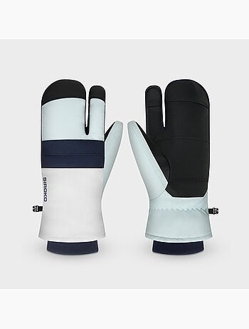 Guantes térmicos tres dedos esquí hombre y mujer glisse