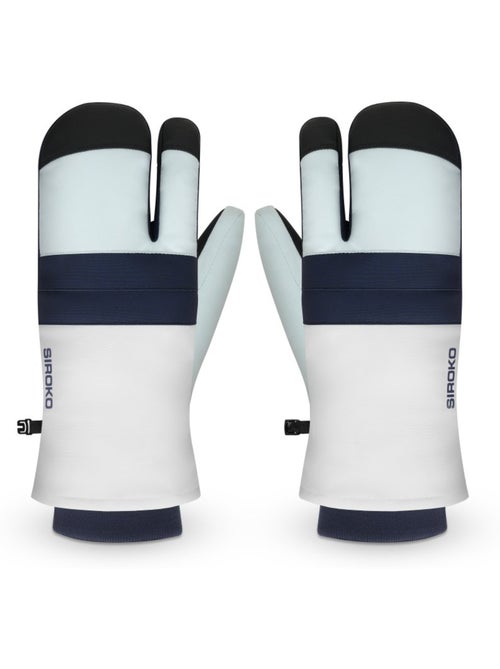 Guantes térmicos tres dedos esquí hombre y mujer glisse - Kiabi