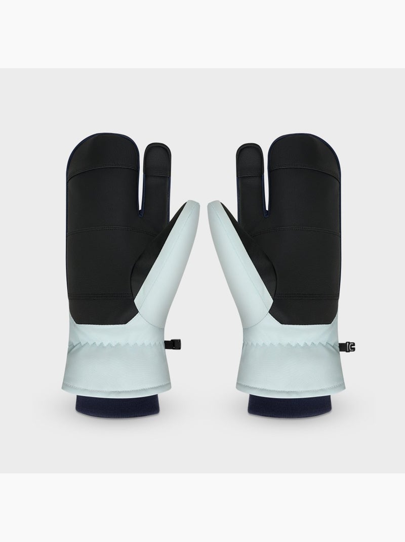 Guantes térmicos tres dedos esquí hombre y mujer glisse Blanco - Kiabi