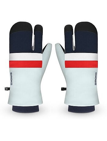 Guantes térmicos tres dedos esquí hombre y mujer glisse light