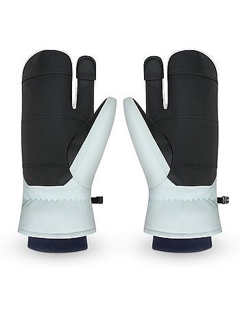 Guantes térmicos tres dedos esquí hombre y mujer glisse light