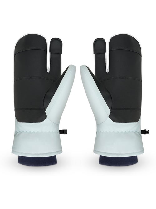 Guantes térmicos tres dedos esquí hombre y mujer glisse light - Kiabi