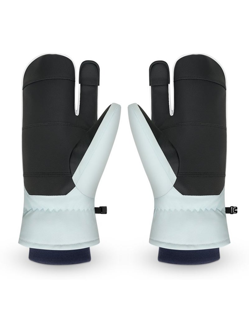Guantes térmicos tres dedos esquí hombre y mujer glisse light Azul - Kiabi